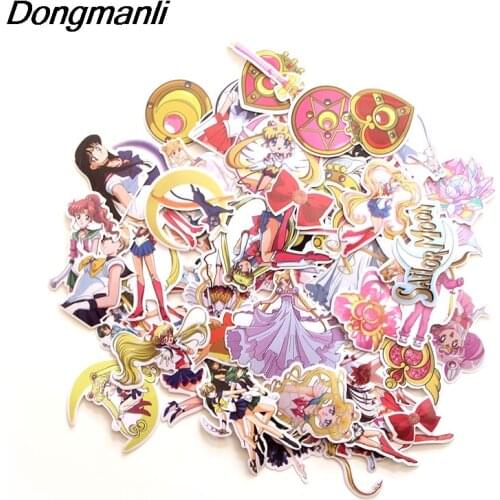 PC34 56pcs/set Girl Cute Scrapbooking Stickers Decal For For Guitar Laptop Luggage Car Fridge Graffiti Sticker