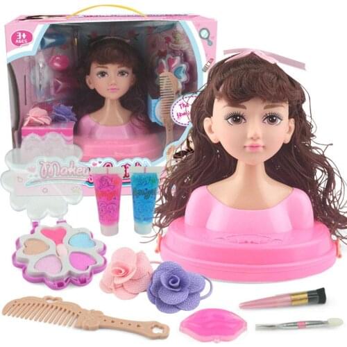 Suitable for children over 3 years old, make-up, comb, hair, doll, girl, toy, fashion doll, hair comb, doll toy, Doll Wig Materi