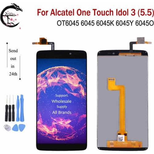 Full LCD For Alcatel One Touch Idol 3 (5.5) OT6045 6045 6045K 6045Y 6045O Display Screen Glass Touch Sensor Digitizer Assembly