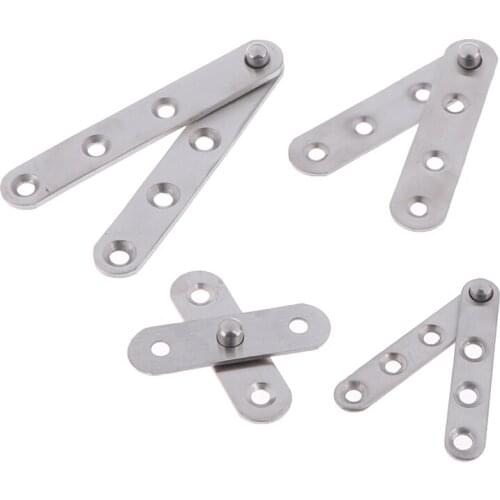 1pcs Stainless Steel 360 Degree Rotating Door Pivot Hinge Tone Rotary Hardware House Supplies Hinges- Sliver 4Sizes