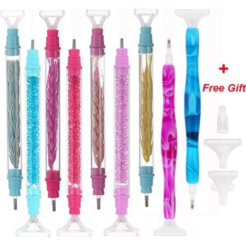 Double Head Point Drill Pen 5D Diamond Painting Pen DIY Arts Crafts Handmade Diamond Painting Cross Stitch Nail Art Accessories