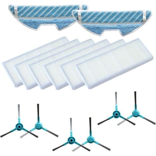 1 Set Vacuum Cleaner Spare Part Roller Brush Hepa Filter Mop for Conga 1290/1390 Dropship