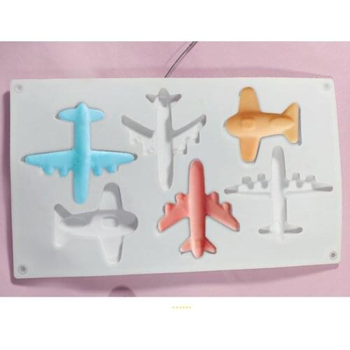6 Airplane Silicone Molds DIY Cake Baking Decoration Chocolate Mold Fondant Mousse Cake Tool Airplane Modeling Silicone Mold