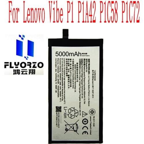 Brand new Original 5000mAh BL244 Battery For Lenovo Vibe P1 P1A42 P1C58 P1C72 Mobile Phone