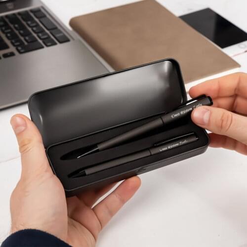 Personalized Stylish Metal Boxed Double Pen Set signature pen business writing pen Gift for Men Gift for Office Present for Dad