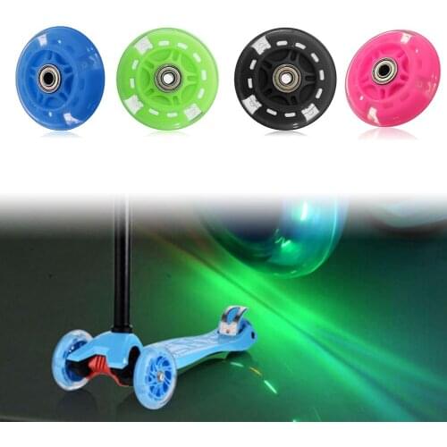 LED Flash Wheel Flashing Lights Back Rear ABED For Micro Scooter Mini 8*2.2CM LED Lighting Sliding Roller Slalom Patines Tires
