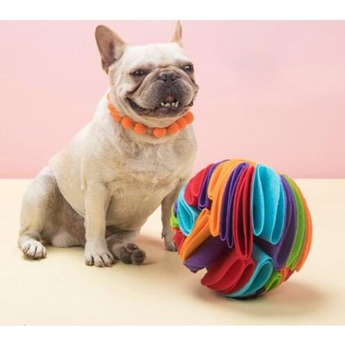 Snuffle Ball, Treat Dispensing Training Toy, Foraging dogToy,Dog Play Enrichment, Slow Feeding Ball, Interactive Toy for cat