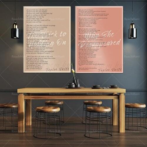 Lyrics high-quality printing Printable wall art lyrics poster Youth gift print poster