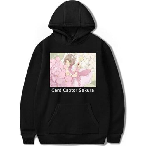 Sakura Card Captor Japan Anime Hoodie Women Men Hip Hop Sweatshirts Coat Tops Harajuku Thin Velvet Warm Printed Hooded Tracksuit