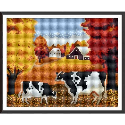 Everlasting Love The Autumn Cows Chinese 5d Diamond Painting Full Square Christmas Decorations For Home Wedding Halloween Gift
