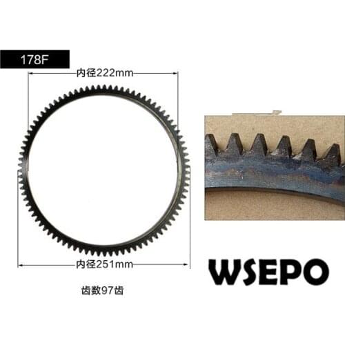 Top Quality! Flywheel Gear Wreth Ring for 178F/L70 6HP 3KW Air Cooled 04 strokel Diesel Engine