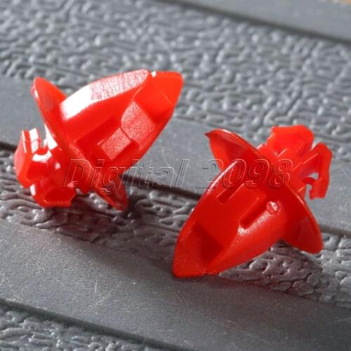 Yetaha 50Pcs 8mm Hole Nylon Retainer Door Trim Panel Push Type Bumper Clips Car Styling Rivets Fastener 90904-67037 for Toyota
