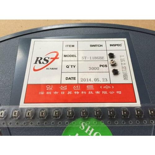 South Korea imported small turtle side press cell phone power button flat MP34 touch button switch patch 4 feet high temperature