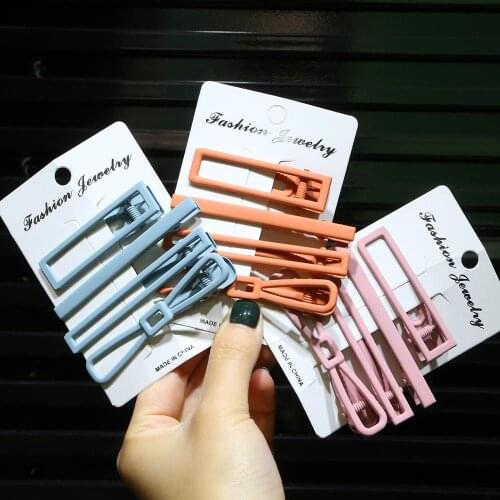 New Fashion For Girls Frosted Solid Color Hollow Rectangular Bow Elegant Hair Pins Hot Sale Barrettes Hair Accessories