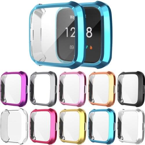 360 Degree Protection Cover For Fitbit Versa Lite Band Case Plating TPU Soft Shell Accessories Screen Protective Case