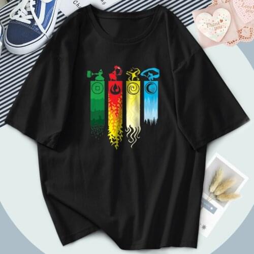 Plus Size Avatar The Last Airbender Tshirts White Hip Hop Harajuku T-shirts Women Fashion Tees Tops Loose Fit Poleras Female