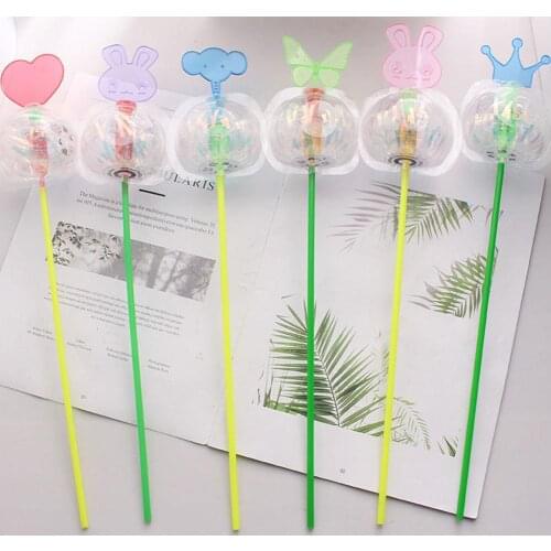 1pc Rainbow Magic Stick Wand Colorful Shining Light Toy Stick Special LED Bubble Flower Wand B2W0