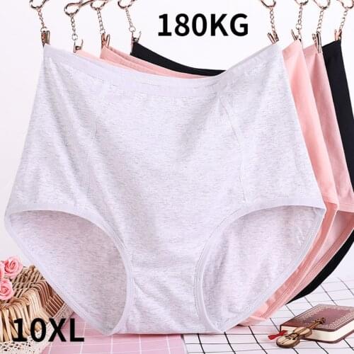 10XL 150kg 160kg 180kg Women Extra Large Super Plus Size Underwear Pants High Waist Cotton Breathable Triangle Shorts Lingerie