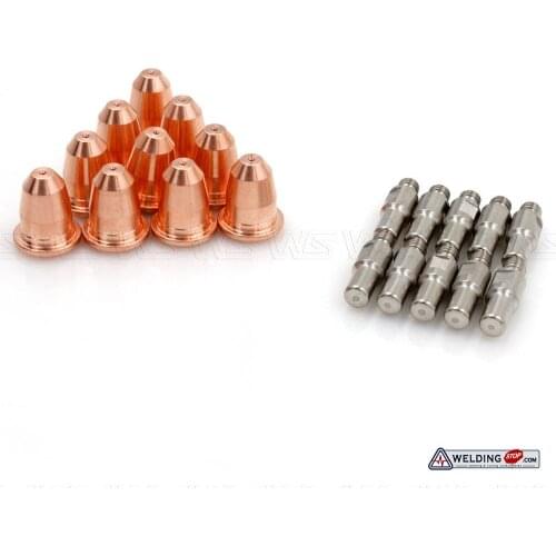 20pcs S45 PT60 IPT-60 PT40 IPT-40 PR0110 Electrodes PD0116 0.8mm Nozzle Tips for Trafimet PLASMA TORCH CONSUMABLES