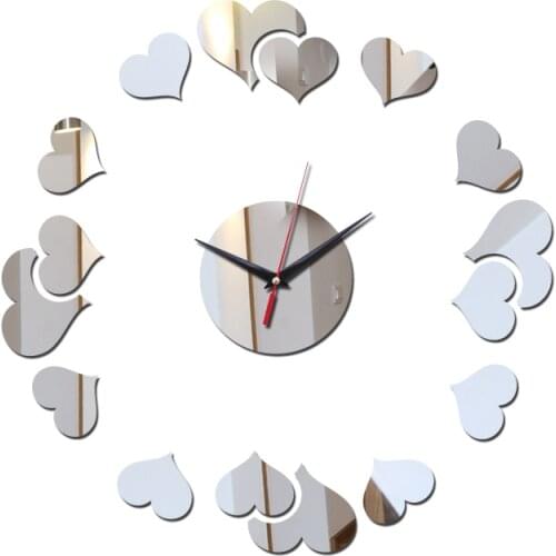 2019 special offer diy wall clock clocks home decor mirror 3D acrylic modern quartz needle stickers sticker