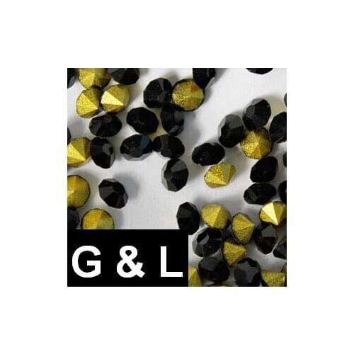 Ss26-ss40 288pcs Jet Color Pointback Rhinestones Glass Material Stones Used For Jewelry Nail Art Decoration