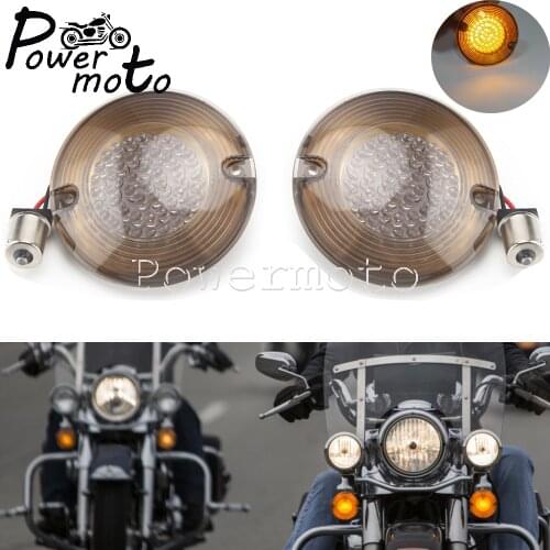 3 1/4" 1156 Bullet Style LED Turn Signal Insert Light For Harley Heritage Softail Deluxe Electra Glide Classic FLSTC FLSTN FLHTC