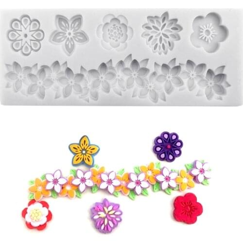 3D Flower Silicone Mold for Cake Chocolate Fondant Sugarcraft Candy Polymer Clay Soap Making Mould