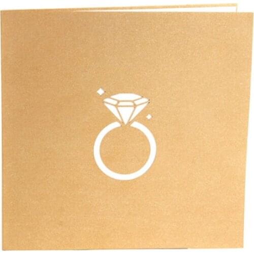 3D Up Ring Wedding Invitation Card Birthday Christmas Mothers Day Gif R7UB