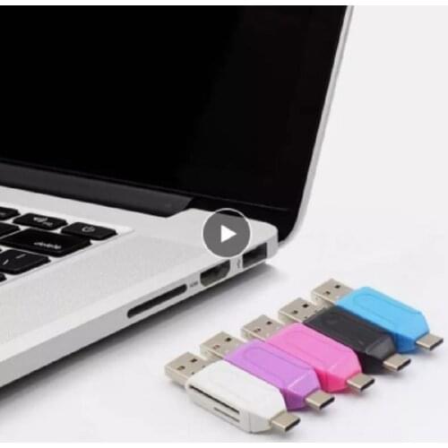 Type-c USB 2 In 1 Adapter Micro USB OTG To USB 2.0 SD Card Reader For Android Phone Support Hot Plug Easy To No External Power
