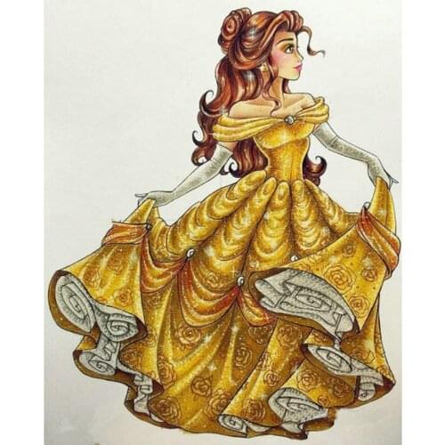 Diamond Painting Cartoon Princess 5D Diamond Embroidery Full Square Round Drill Cross Stitch Kits Mosaic Diy Home Decor
