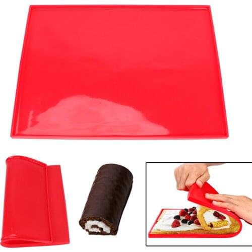 Non-Stick Baking Mat DIY Multifunction Cake Pad Silicone Oven Liner Swiss Roll Pad Bakeware