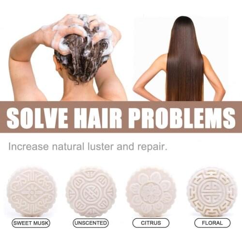 Fragrant 95g Round Original Shampoo Rice Natural Soap Washing Supplies Hair Soap Moisturizing for Lady