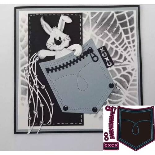 Pants pocket zipper Cutting Dies Metal Template Die For Scrapbooking Stencils Handmade Album Cards Decoration