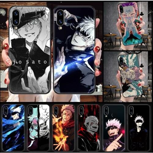 Jujutsu Kaisen Anime Phone Case For Huawei Honor 6A 7A 7C 8A 8X 8 9 9X 10 10i 20 Lite Pro black tpu hoesjes trend coque pretty