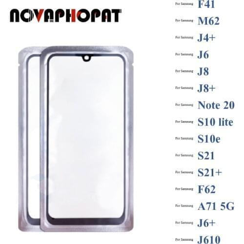 Black Digitizer LCD Sensor Glass Panel For Samsung Galaxy F41 F62 M62 J4 J6 J8 J610 Plus Touch Screen Glass lens + With OCA Film