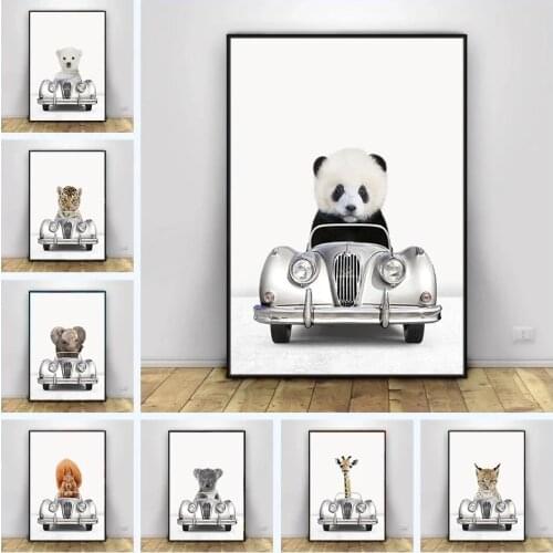 Baby Animal Cute Koala Panda Nordic Canvas Painting Poster Print Nursery Wall Art Pictures Living Room Kids Home Decor Cuadros