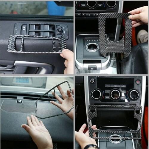 For Land Rover Discovery Sport 2015-2019 Car Interior Decoration Accessories Real Carbon Fiber (Soft) Car Accessories