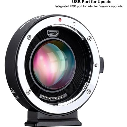 NEWcommlite 0.71x Electronic Auto Focus Reducer Speed Booster Turbo Adapter for Canon Lens to M4/3 camera GH4 GH5 GF6 E-M10 OM-D