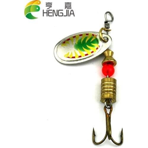 HENGJIA 5.7cm 3.8g metal trolling spinnerbaits sequin spoons fishing lures pike carp trout perch catfish pesca fishing tackles