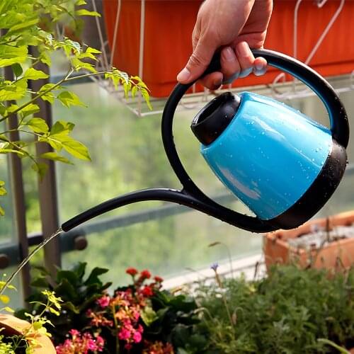 HHS Portable 1200ml Long Mouth watering can for flowers Home Bottle Watering Device Fleshy Bonsai Garden pots planters Tool