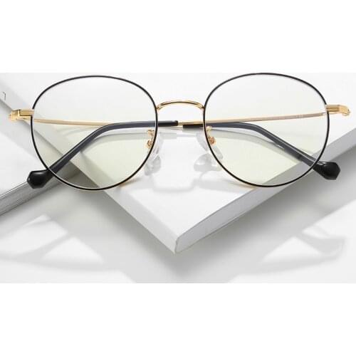 JULI EYEWEAR Blue Light Blocking Glasses Metal Round Glasses for Computer Men Women Anti Blue Eyeglasses MJ6003