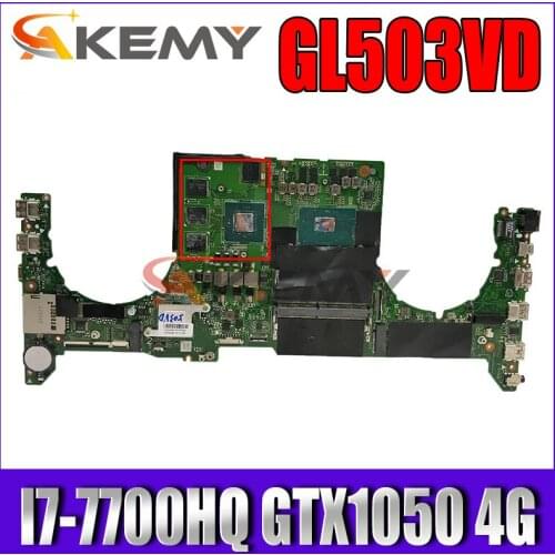 DABKLMB28A0 For ASUS GL503VD FX503V GL503GE GL503V Laptop Motherboard I7-7700HQ GTX1050 4G HM170 DDR4 original 100% tested