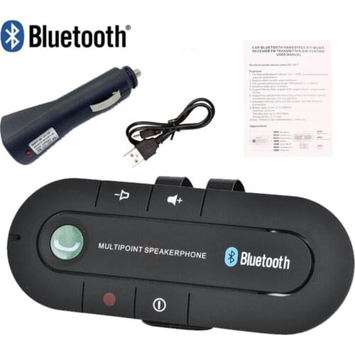 Multipoint Speakerphone 4.1+EDR Wireless Bluetooth Handsfree Car Kit MP3 Music Player for IPhone Android Dropship Hot