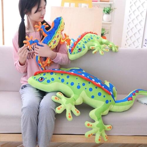 Cartoon Gecko Doll Plush Toy Lizard Doll Soft Holding Cushion Sleeping Doll Animal Bedroom Pillow Birthday Gift 3 Size