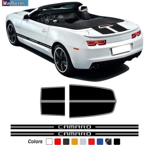 Car Hood Decal Bonnet Rear Trunk Body Kit Side Stripes Skirt Sticker For Chevrolet Camaro SS LT RS LS ZL1 2010-On Accessories