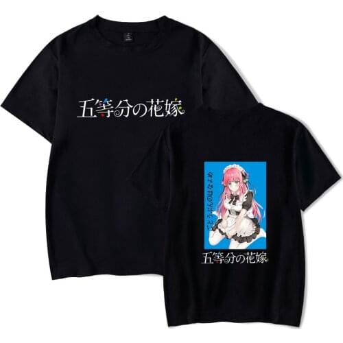 2021 New Summer Fashion Quintessential Bride T Shirt Women Men Quintuplets Anime Short Sleeve T-shirt Miku Nakano Clothes