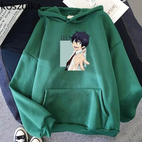 New Anime Blue Exorcist Rin Okumura Hoodies Sweatshirt Plus Size Pullovers Harajuku Hoodied Kawaii Hoodie Winter Clothes Women