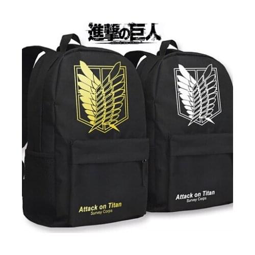New Anime Attack On Titan Wings of Liberty High school bag backpack Gift