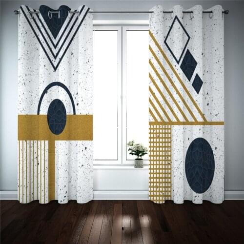 Custom 3d curtains Abstract minimalism pattern blackout curtains For living room bedroom fashion photo roll curtains 3D