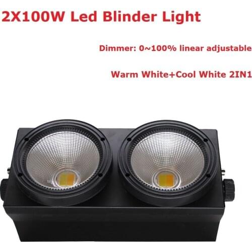 China Factory Directly Sales 2 Eyes Led Audience Light COB Power Warm White + Cool White 2IN1 LED Led Blinder Light 90V-245V